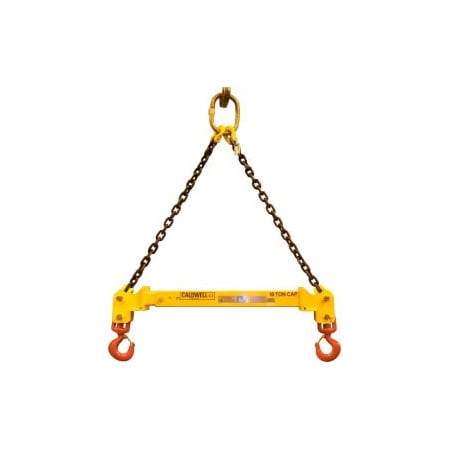 Caldwell Strong-bac Adjustable Spreader Beam, 4000 lbs Capacity, 240in, Chain Top Rigging, Yellow, Steel 32C-2-12/20